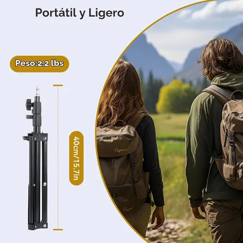 Vista 5 de UTEBIT Paquete de 2 soportes de luz para fotografía, con abrazadera