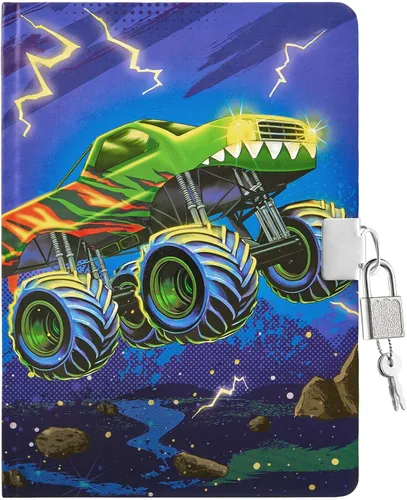 Vista 11 de WERNNSAI Diario luminoso de béisbol para niños, diario secreto con cerradura y llaves, cuaderno de diario para niños, regalo de cumpleaños y Navidad
