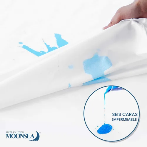 Vista 2 de Protector de colchón individual impermeable con cremallera