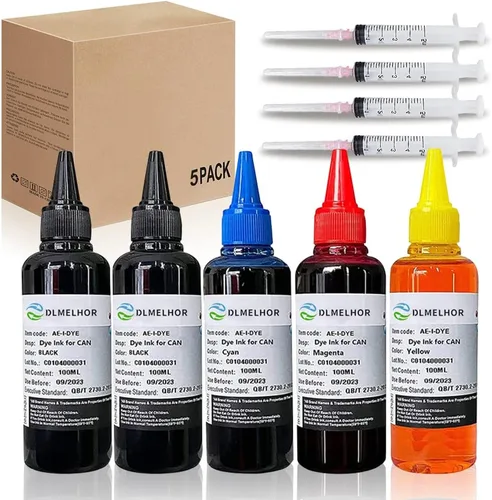 Vista 7 de Kit de recarga de tinta de tinte para Canon 250 251 270 271 280 281 1200 2200 PG240 CL241 PG245 CL246 PG210 Juego de 4 cartuchos de tinta