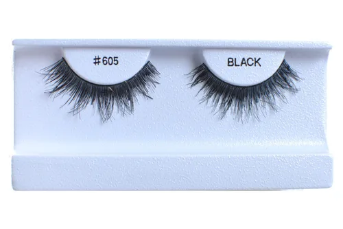 Vista 16 de 100 pares de pestañas postizas 100% cabello humano negro natural #412