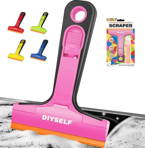 Vista 11 de DIYSELF Raspador de Cuchillas de Afeitar 12 Unidades Raspador de Vidrio Raspador de Horno para Limpieza Raspador de Afeitar para Pisos Raspador