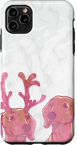 Vista 11 de iPhone 14 Rosa Dachshund Deer Astler Cute Animal Dog Lovers Estuche de regalo
