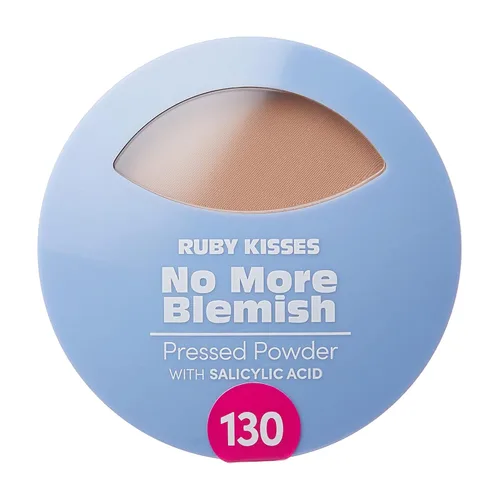 Vista 10 de Ruby Kisses No más manchas en polvo facial con ácido salicílico, maquillaje coreano, acabado mate, cobertura completa, polvo prensado