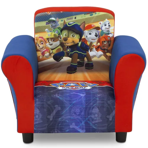 Vista 2 de Delta Children Silla tapizada, Nick Jr. PAW Patrol y juego de mesa y silla para niños con almacenamiento, ideal para artes y manualidades, merienda