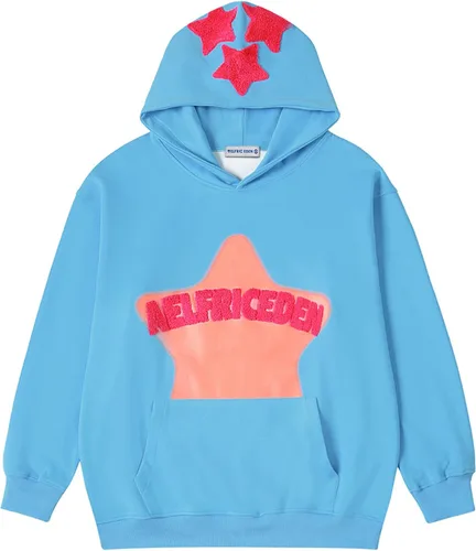 Vista 12 de Aelfric Eden Sudaderas con capucha gráficas para hombre Y2K, sudadera con capucha impresa, sudadera casual de gran tamaño, manga larga