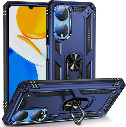 Vista 13 de Compatible con Honor X7, funda híbrida resistente con soporte giratorio y placa magnética para Honor X7