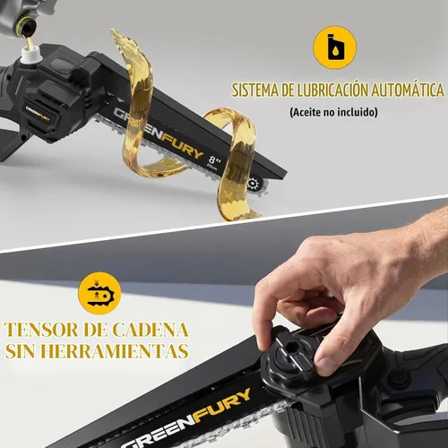 Vista 6 de Sierra de poste inalámbrica 2 en 1 y motosierra para batería Dewalt 20V MAX