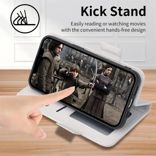 Vista 2 de Funda compatible con Blu View 1, piel sintética con soporte para tarjetas, compatible con Blu View1 B100DL con cierre magnético, protección