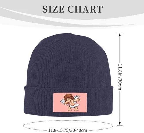 Vista 3 de LIICHEES Tap Angel Beanie Hat for Men Women Hats Warm Cozy Knitted Caps Black Skull Cap