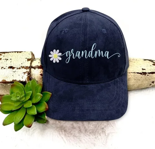 Vista 4 de Sombrero de mamá y abuela, con nombre personalizado, gorra de béisbol envejecida, sombrero bordado personalizado, sombrero bordado para mujer