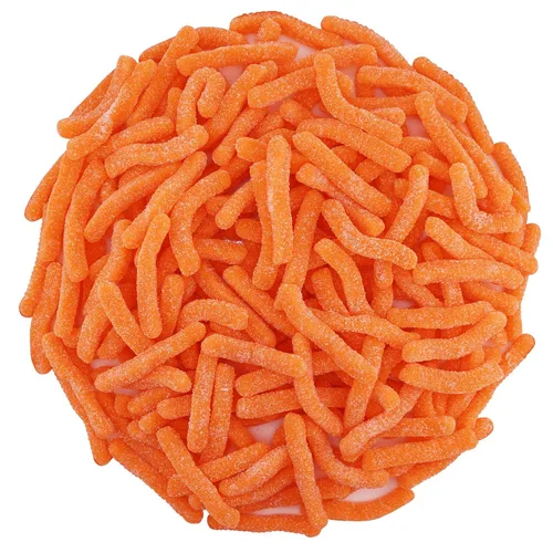 Vista 19 de FirstChoiceCandy Gusanos de gomita agridulce, varios sabores y colores sólidos (1 libra, frambuesa azul)