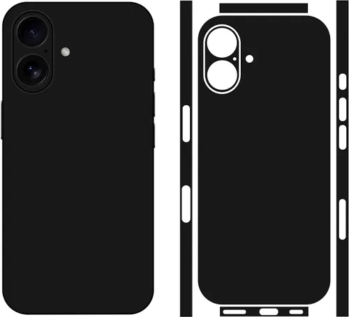 Vista 8 de Película protectora negra compatible con iPhone (para 15 Plus)