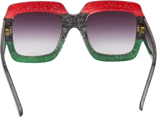 Vista 5 de MEETSUN Gafas de sol cuadradas de gran tamaño para mujer, inspiradas en varios colores, modernas sombras