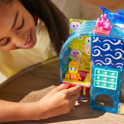 Vista 6 de MAGNA-TILES Undersea Adventure - Juego de construcción magnética de 58 piezas, la marca original de construcción magnética