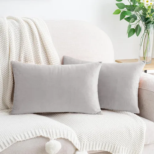 Vista 52 de HWY 50 fundas de almohada decorativas de terciopelo sólido para sofá, sala de estar. Ambar
