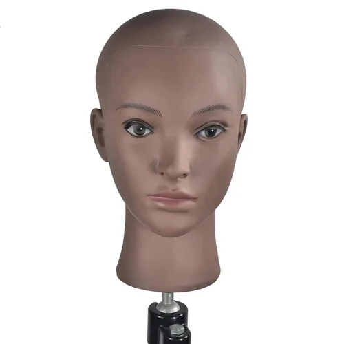Vista 10 de Cabeza de maniquí de cosmetología para hacer pelucas y exhibir con abrazadera gratuita