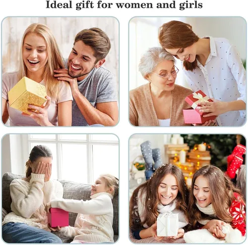 Vista 7 de JAVENPROEQT Joyero pequeño de viaje para mujeres y niñas, bonito diseño de cerdo rosa mini organizador de joyas para collares, aretes de tuerca