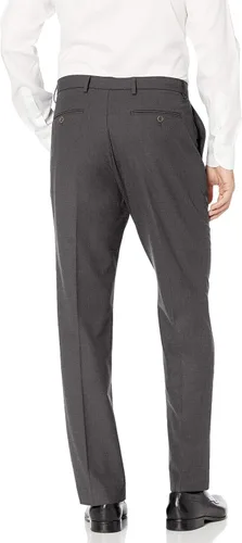 Vista 3 de Tienda Essentials Pantalón de vestir elástico para hombre con corte clásico, sin arrugas