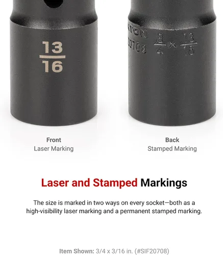 Vista 4 de TEKTON 1/2 pulgada Drive 0.748 x 0.827 in Deep Thin Wall Impact Flip Socket SIF21921