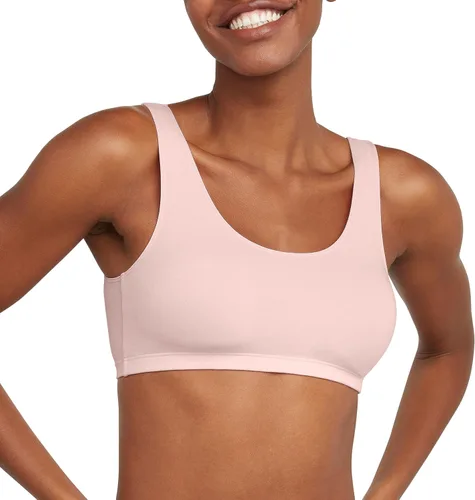 Vista 2 de Hanes Top corto de algodón con cuello redondo para mujer (paquete de 3)