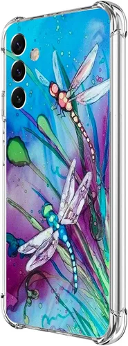 Vista 21 de Funda para Galaxy A54, hermosa protección contra caídas de flores rosas, a prueba de golpes, carcasa protectora de cuerpo completo resistente a