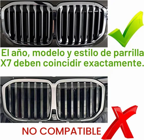 Vista 4 de Insertos de Parrilla Automotriz para BMW X7 G07 2019-2022 7 Rejillas, Accesorios para Parrilla Frontal