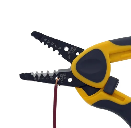 Vista 10 de IDEAL Electrical 45-918 Kinetic Reflex T-Stripper - 6-16 AWG, pelacables con reposamuñecas, nariz de alicates, bloqueo deslizante, agarres