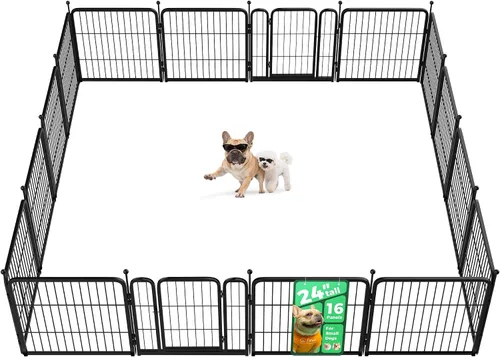 Vista 91 de FXW Rollick - Corralito para perros para patio, campamento con casa rodante, patentado, 24 pulgadas, 2 paneles Fácil instalación, resistente
