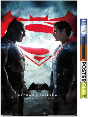 Vista 16 de Trends International DC Comics Movie - Batman v Superman - Póster de pared de una hoja, 14.725 x 22.375 pulgadas, versión enmarcada de madera