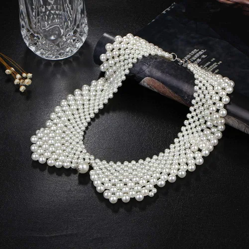 Vista 6 de RBG Collar de disidencia para mujeres y niñas blusa desmontable con cuentas de perlas collar falso collar femenino Ruth Bader Ginsburg Metal