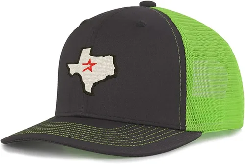 Vista 10 de Houston Texas Gorras De Camionero De Malla Personalizadas Gorras Unisex Bordadas Gorras Negro