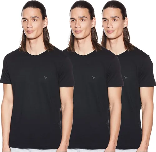 Vista 3 de Emporio Armani Remera cuello caja para hombre, pack de 3