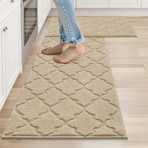 Vista 61 de COSY HOMEER Alfombras suaves de cocina [2 piezas] para el frente del fregadero súper absorbentes, tapetes y tapetes de cocina de 20 x 30 pulgadas/20