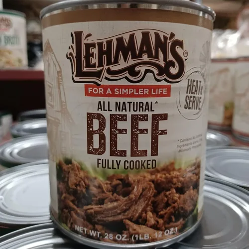 Vista 5 de Lehman's Carne de res enlatada natural sin conservantes de larga vida útil, 28 onzas