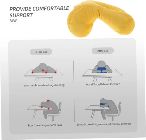 Vista 7 de Alipis Cooling Mesh Pillow for Elderly Memory Foam Pillow Single Hole for Neck Support for Stomach Sleepers Post Eye Surgery Care