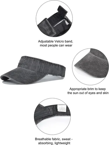 Vista 5 de Sombreros de visera de algodón con protección solar