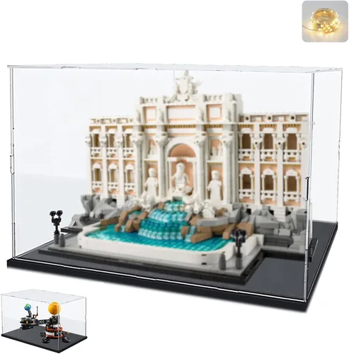 Vista 10 de Vitrina de acrílico transparente engrosada para coleccionables de Lego 75328 75976 Minifigure, caja transparente de autoensamblaje a prueba de polvo