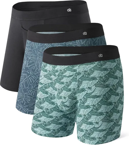 Vista 9 de DAVID ARCHY - Calzoncillos transpirables para hombre, suaves y cómodos, con control de humedad y bragueta, boxer briefs para hombre, paquete de 3