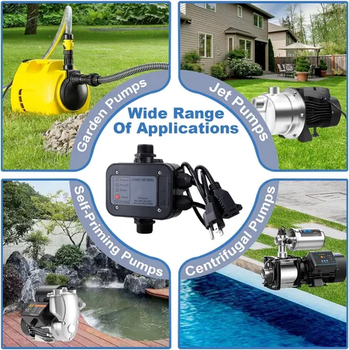 Vista 7 de Controlador inteligente de presión de bomba de agua, interruptor electrónico automático, rango de presión ajustable de 1.5-2.5 bar, fácil
