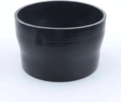 Vista 81 de AC PERFORMANCE ID de 1" a 1/2" (25mm a 13mm) Manguera de silicona recta reductora de 3 capas reforzada negra, 3" de longitud Negro