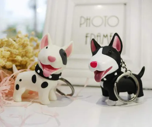 Vista 4 de MIFXIN Llavero de perro lindo llavero de coche llavero decoración llavero llavero para niños adultos fiesta amistad, bull terrier