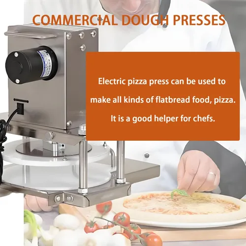 Vista 7 de Máquina eléctrica de la prensa de la masa de la pizza de 2000W, máquina comercial de la prensa de la pizza, 400 piezas por hora, fuerza de empuje