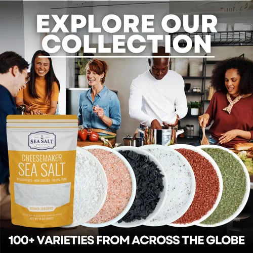 Vista 6 de Sal marina fina para hacer queso casero, sin gluten y sin yodar, sal escamosa, kit de queso kosher esencial, bolsa de 14 onzas