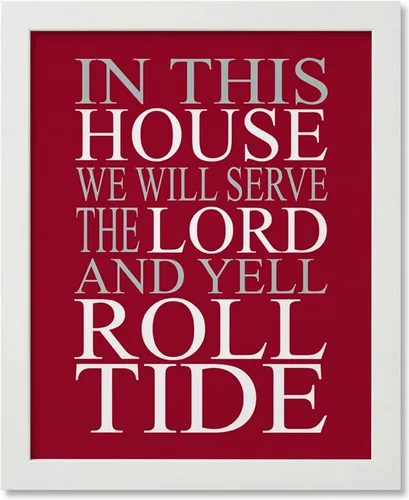 Vista 12 de In This House We Serve the Lord - Arte de pared con citas de fútbol americano, decoración de pared inspiradora para el hogar, oficina, dormitorio
