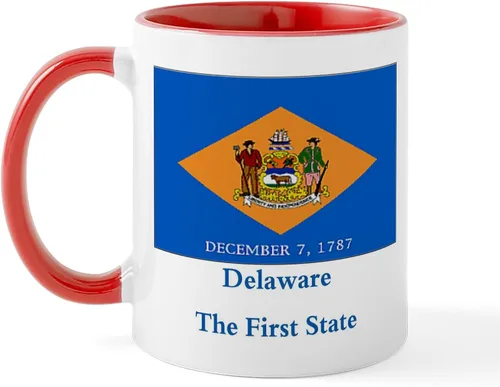 Vista 23 de CafePress Delaware (DE) Euro Mug Taza de café de cerámica de 11 oz (11.0 fl oz)