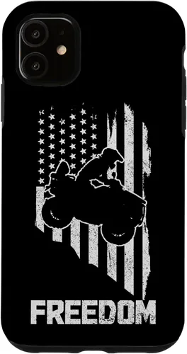 Vista 5 de Funda vintage para iPhone 14 ATV Freedom Patriotic Quad Bike 4 Wheeler con bandera de EE. UU