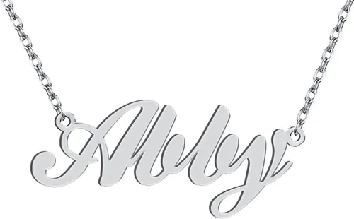 Vista 320 de Personalized Custom Name Pendant Necklace Stainless Steel for Women