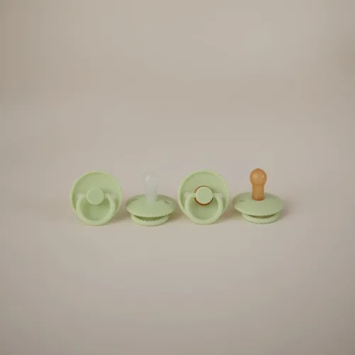Vista 3 de Frigg Rope Silicone 2-Pack Crema / Té Verde - Talla 1