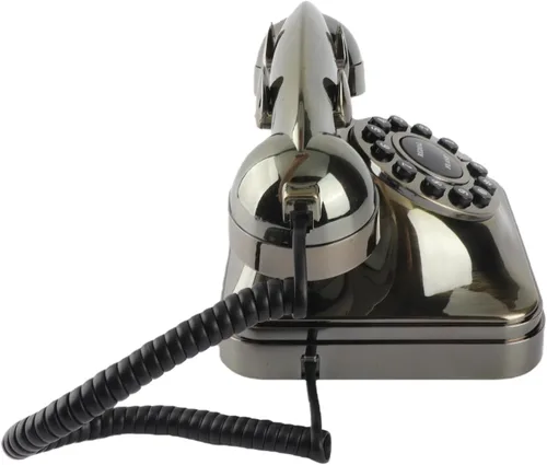 Vista 8 de Teléfono, Yctze Antique Bronze Teléfono Vintage Teléfono Fijo Teléfono de Escritorio Llamada de Escritorio Oficina en casa, Reducción de ruido
